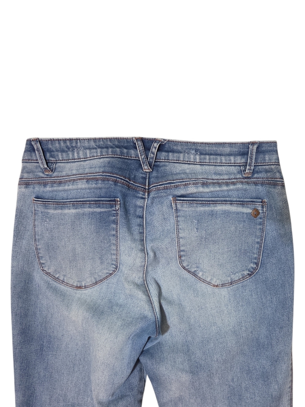 Democracy Medium Blue Denim Jeans with Faded Wash - Picture 11 of 13